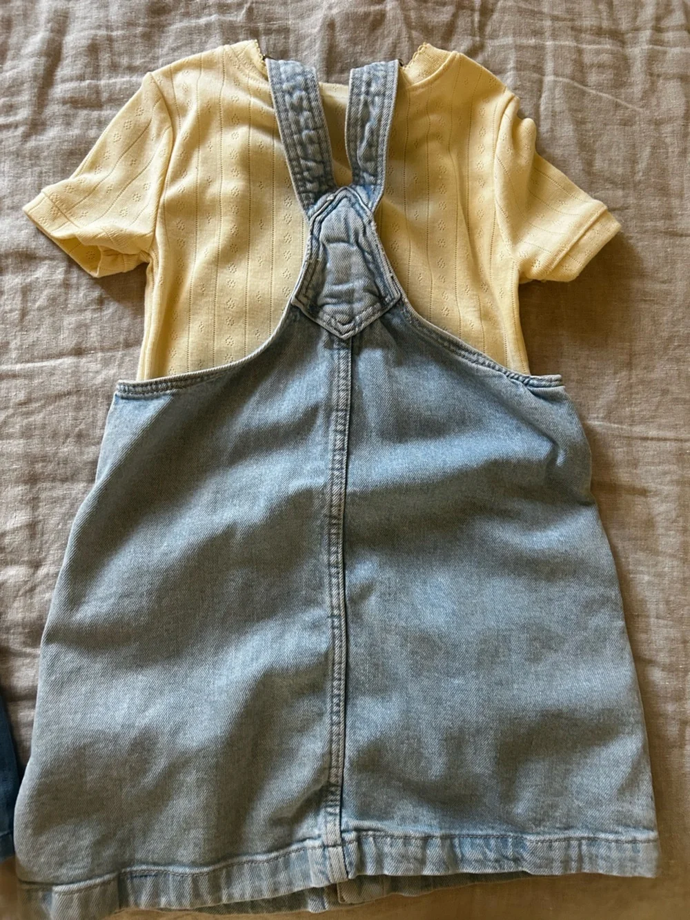 2 Blue Denim 3-4t Girls Pinafore Overalls